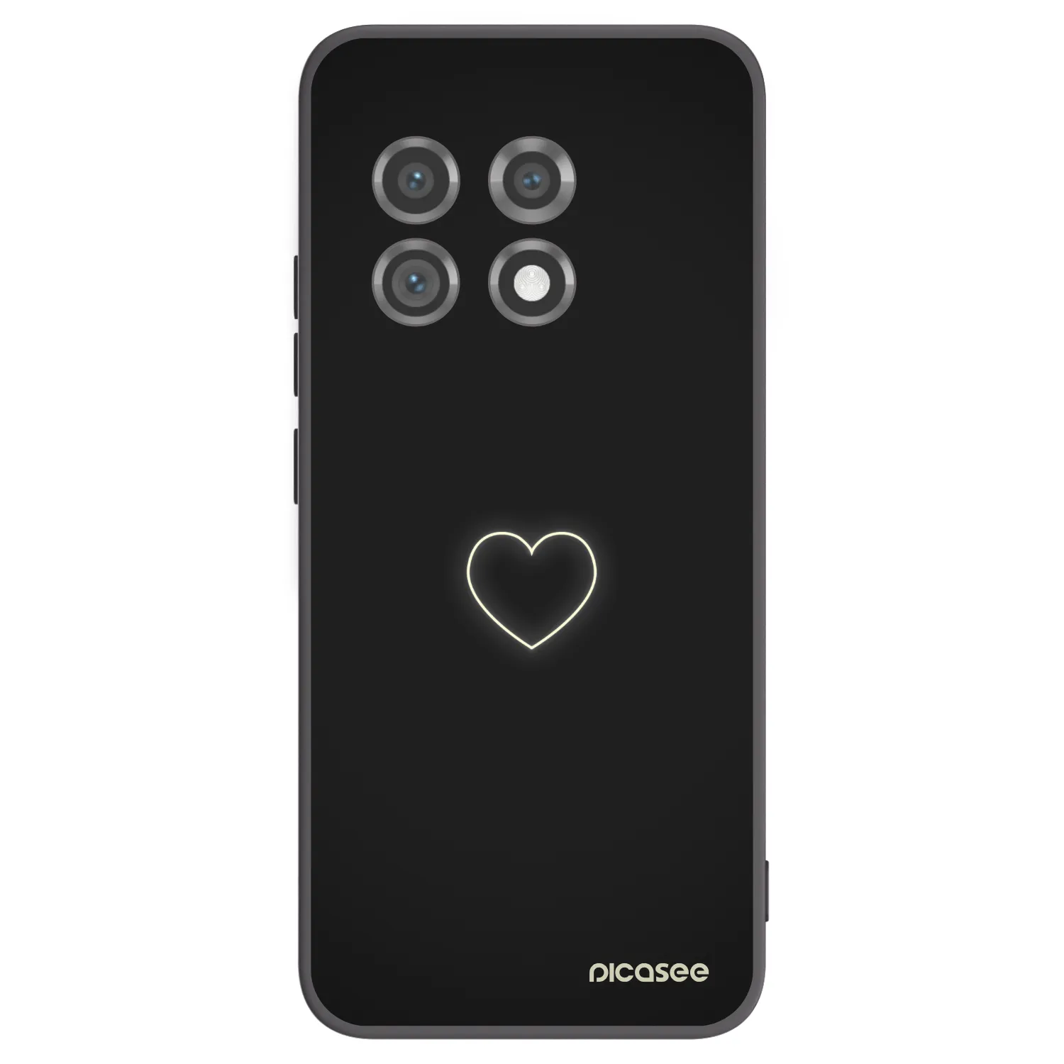 Picasee OnePlus 11 5G Hülle - Schwarzes Silikon - Heart