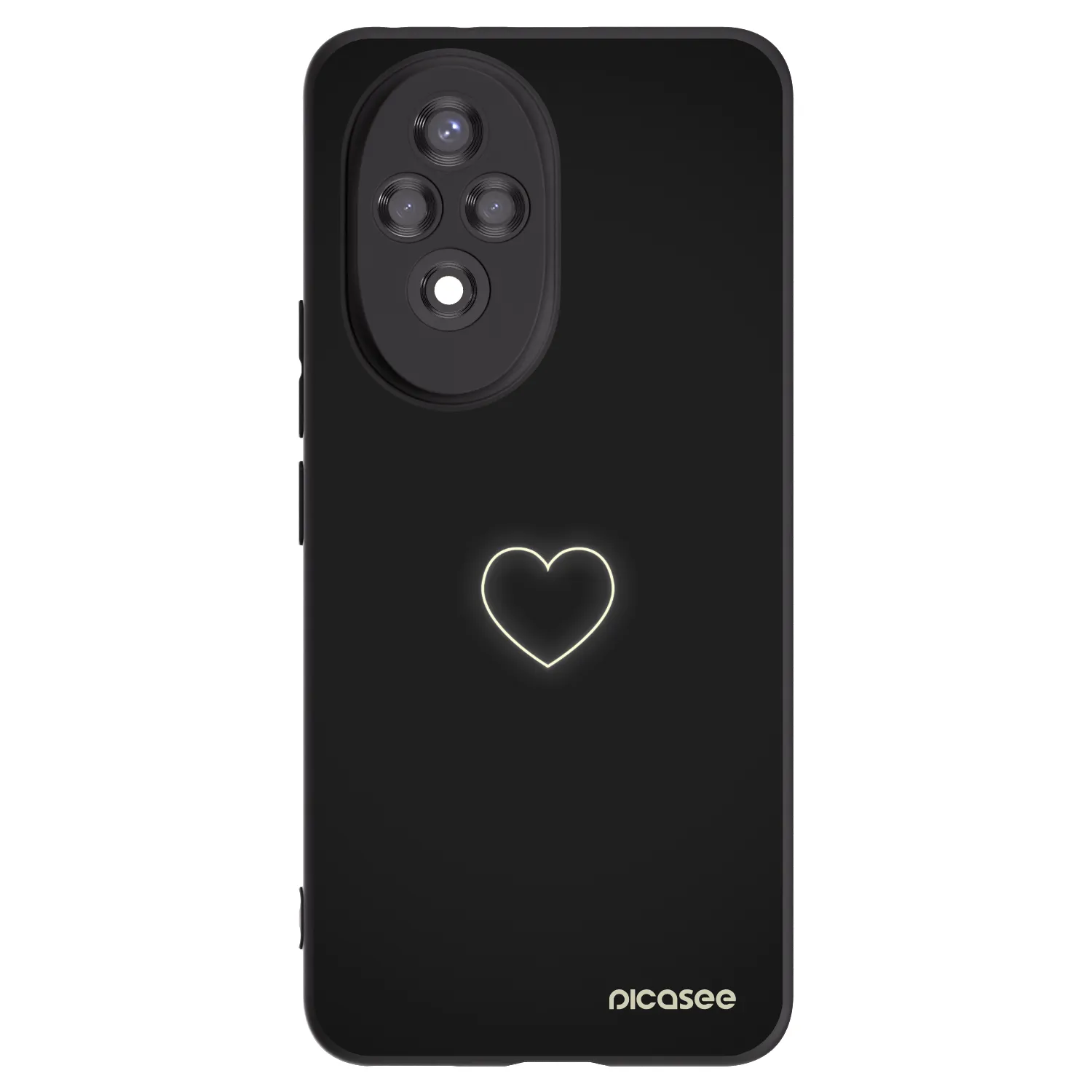 Picasee Honor 200 Pro 5G Hülle - Schwarzes Silikon - Heart