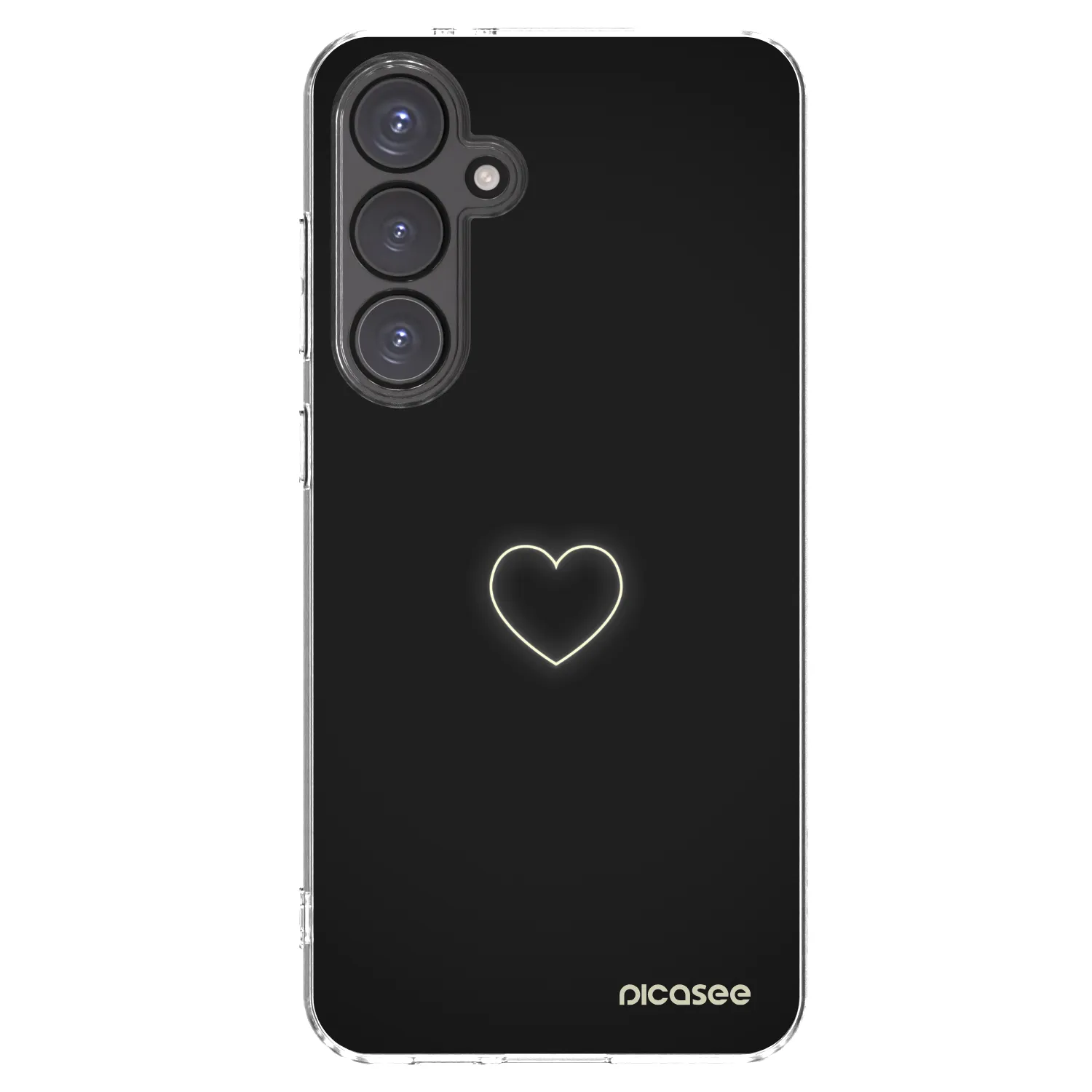 Picasee Samsung Galaxy S24 FE S721B Hülle - Transparentes Silikon - Heart