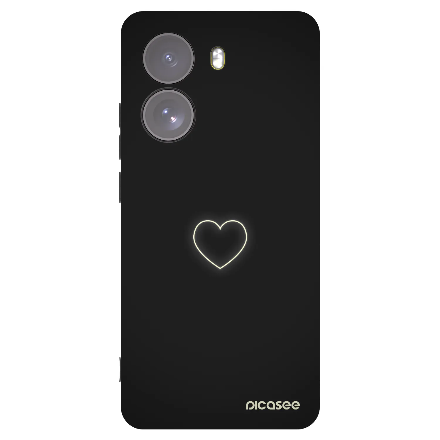 Picasee Xiaomi Poco X7 Hülle - Schwarzes Silikon - Heart
