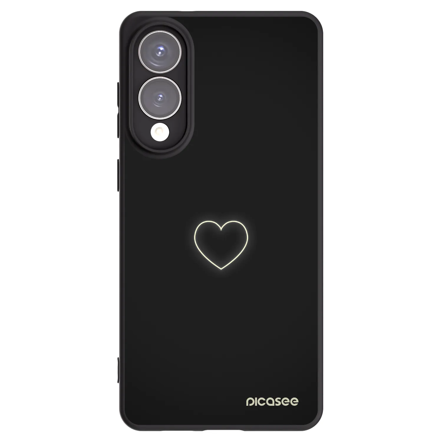 Picasee Samsung Galaxy S25 Edge 5G Hülle - Schwarzes Silikon - Heart