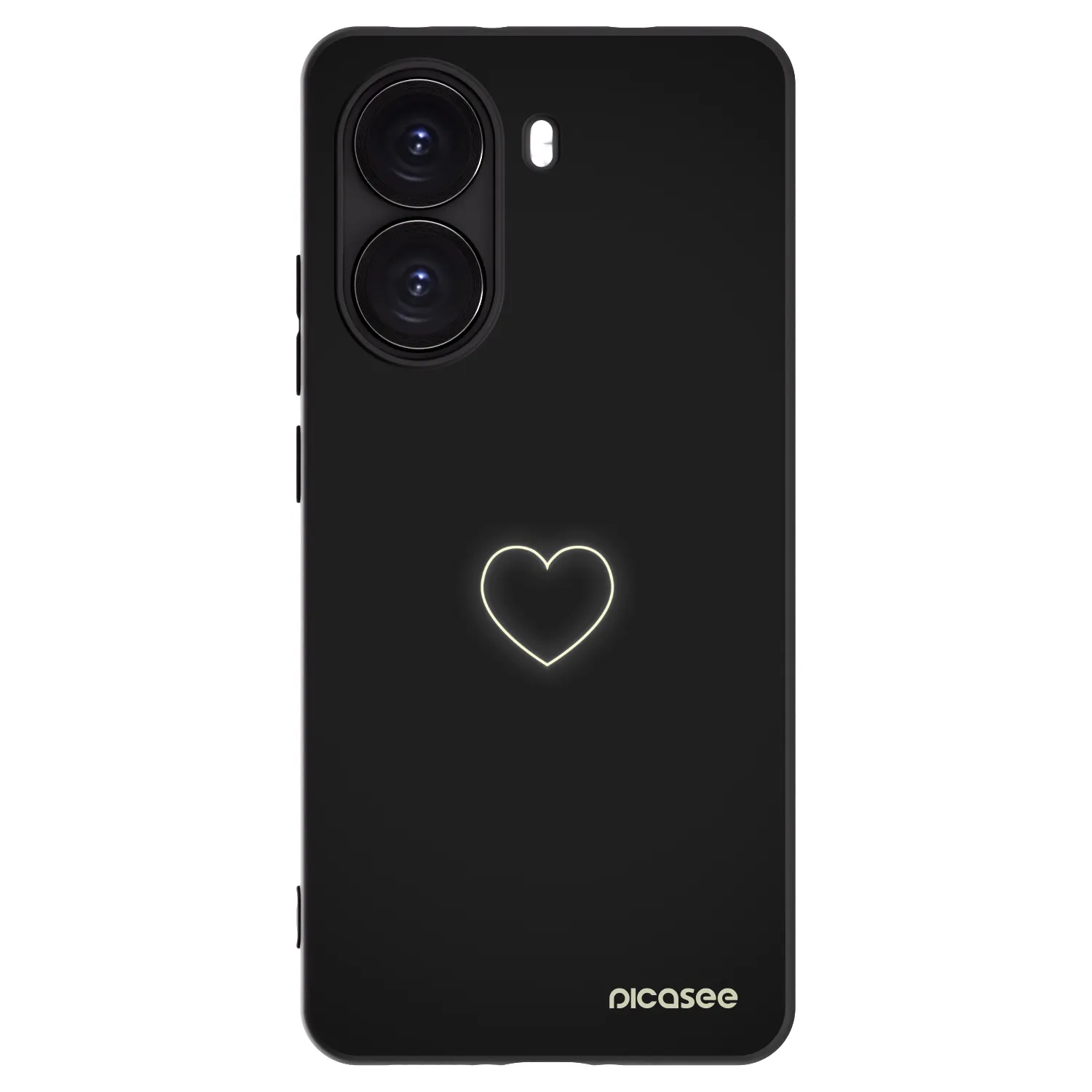 Picasee Xiaomi Poco X7 Pro 5G Hülle - Schwarzes Silikon - Heart