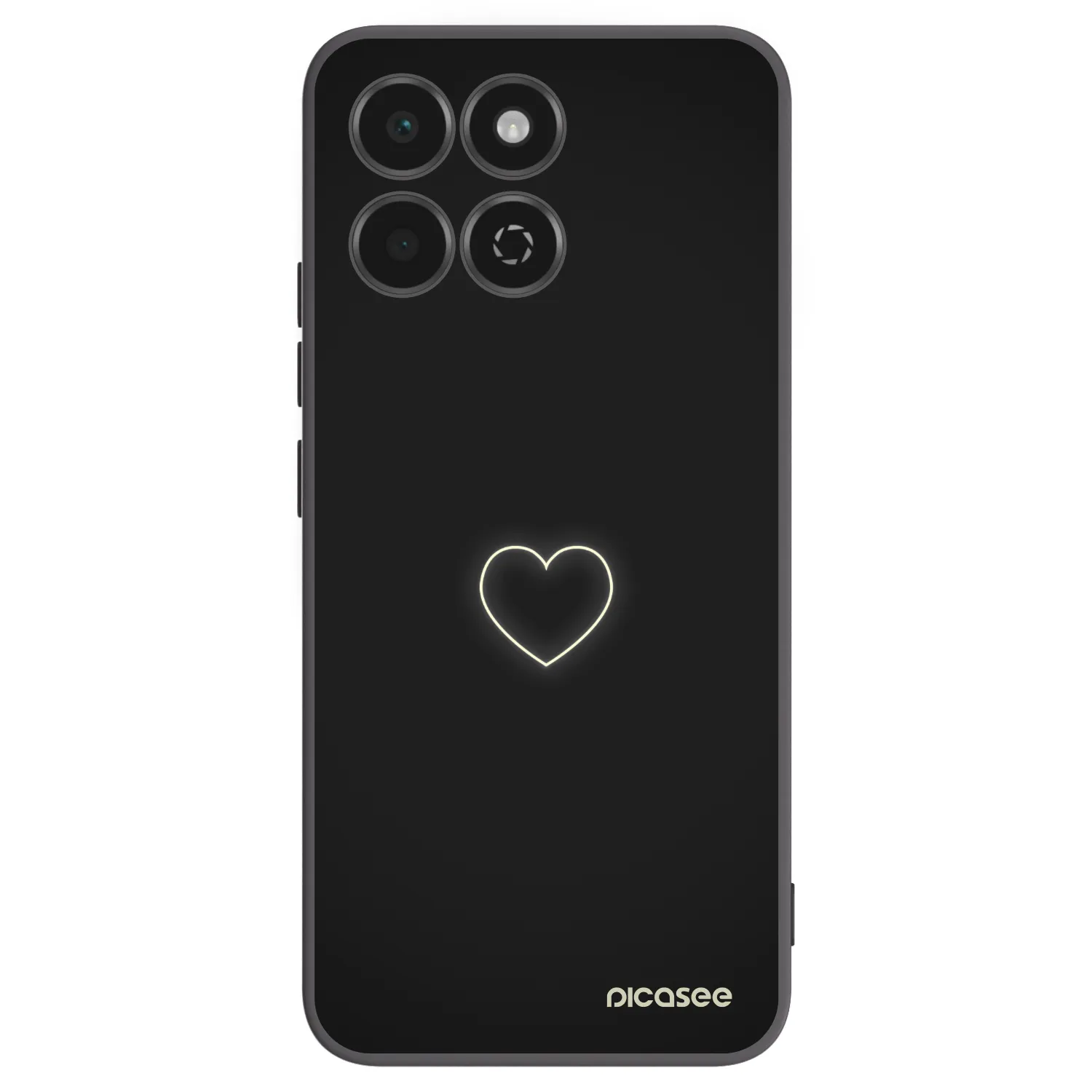 Picasee Honor 200 Smart 5G Hülle - Schwarzes Silikon - Heart