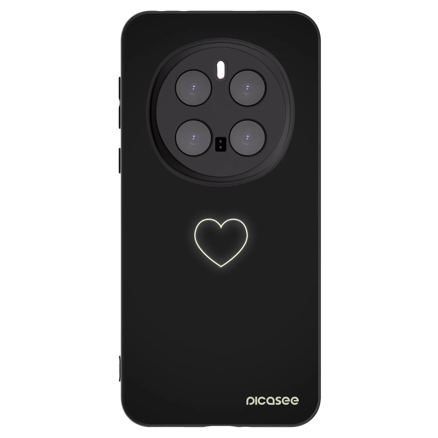Picasee Honor Magic7 Pro 5G Hülle - Schwarzes Silikon - Heart