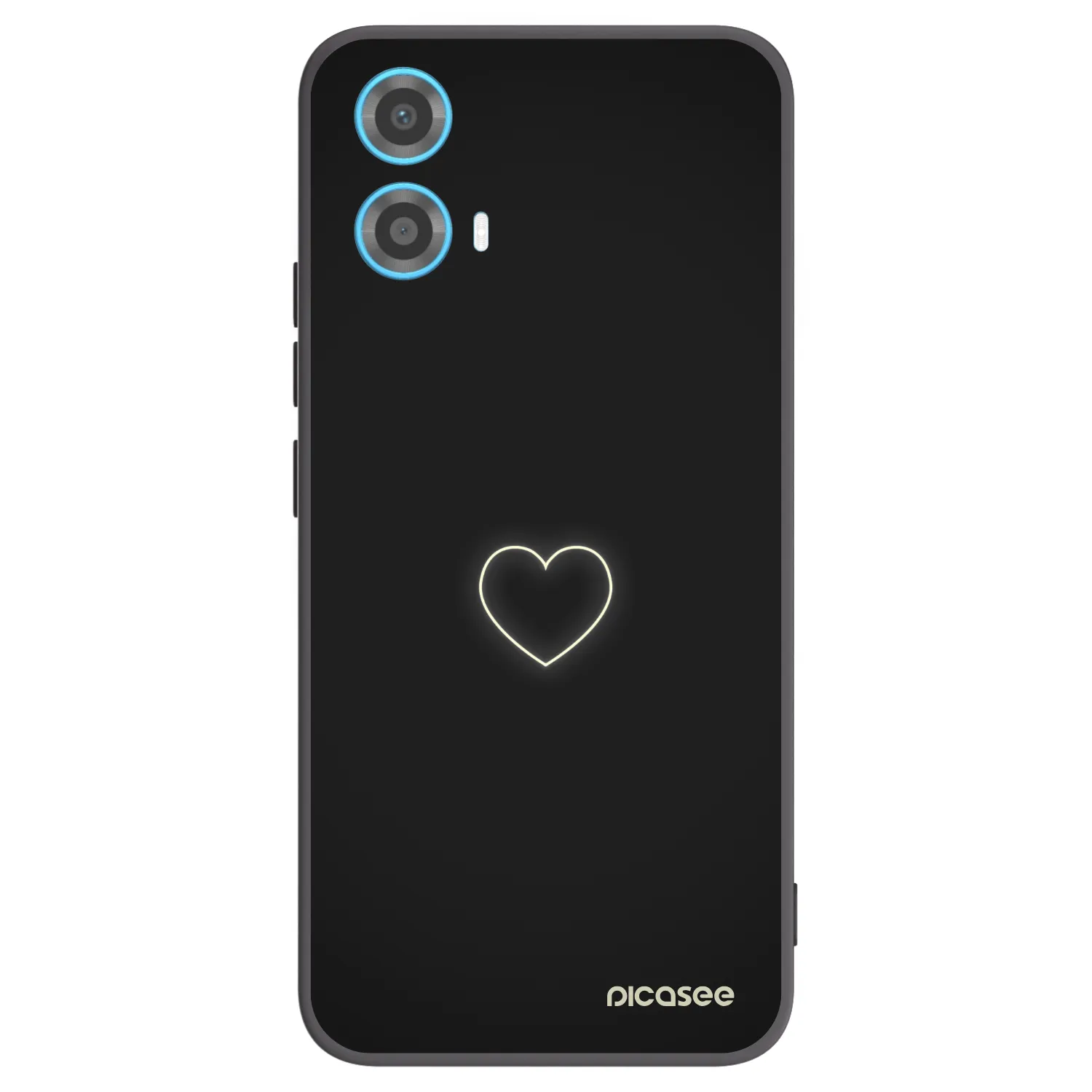 Picasee Motorola Moto G34 5G Hülle - Schwarzes Silikon - Heart