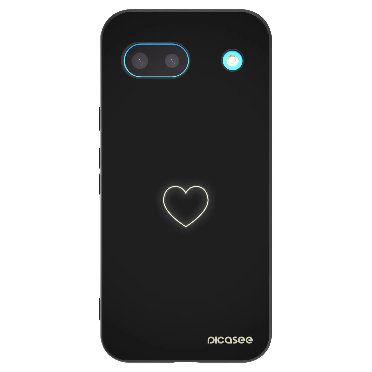 Picasee Google Pixel 8 Hülle - Schwarzes Silikon - Heart