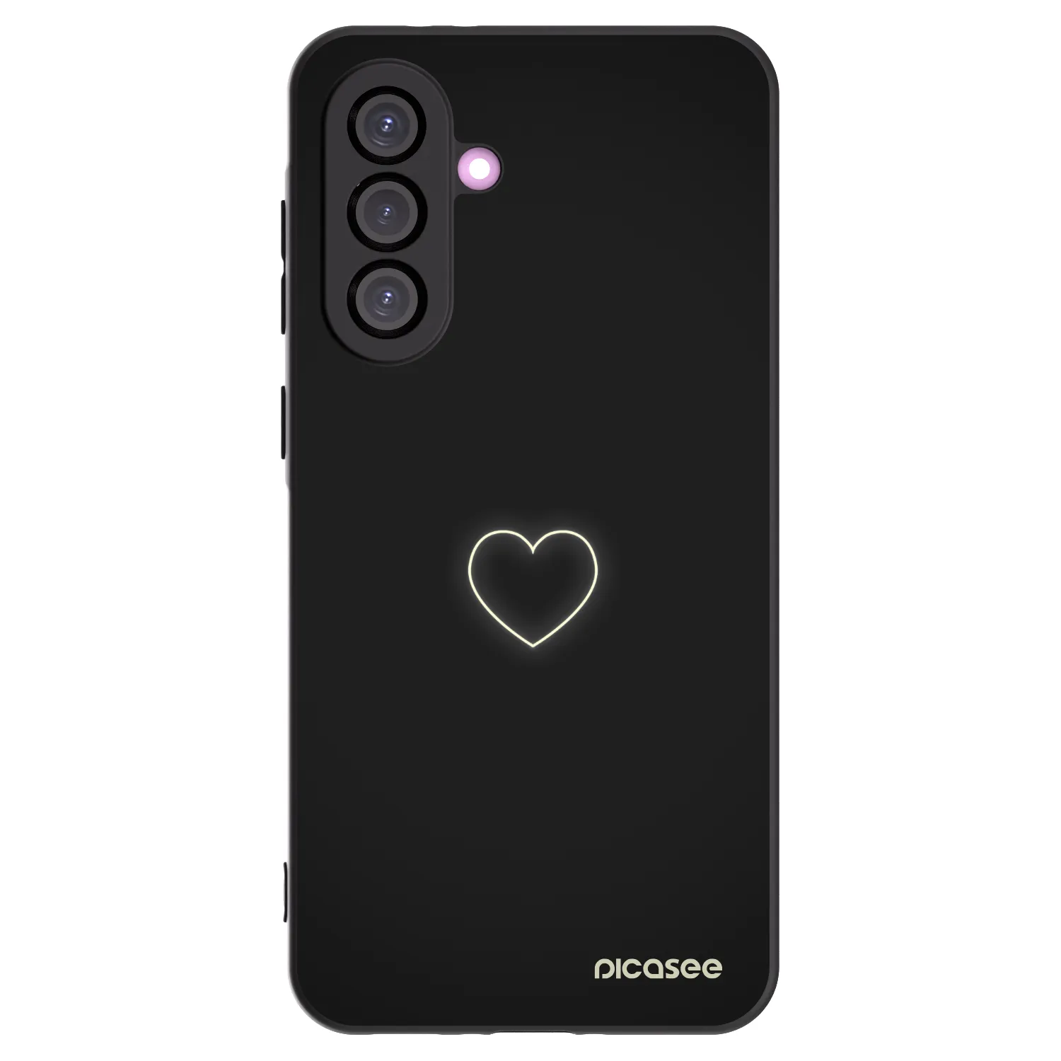 Picasee Samsung Galaxy A36 5G Hülle - Schwarzes Silikon - Heart