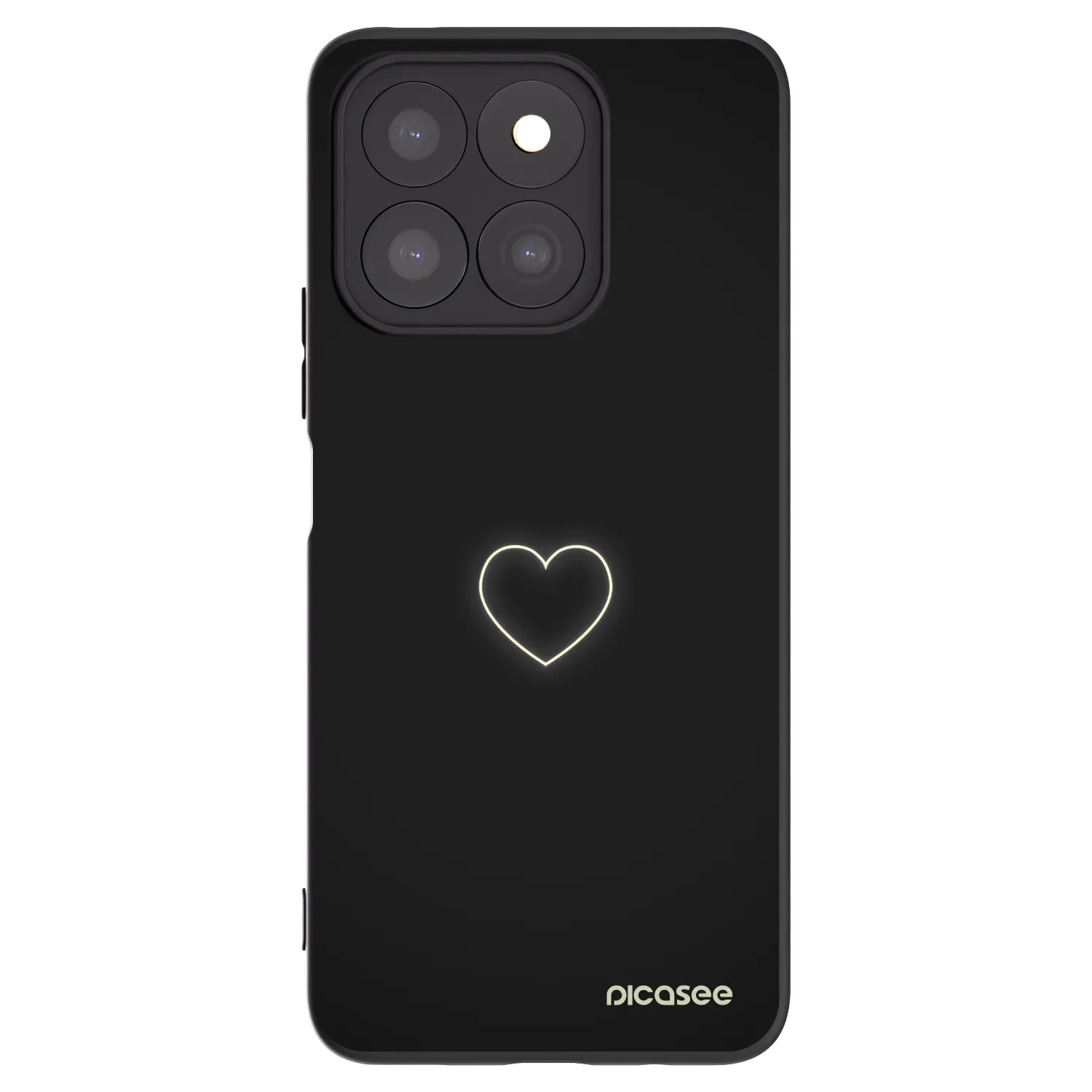 Picasee Honor X8c Hülle - Schwarzes Silikon - Heart