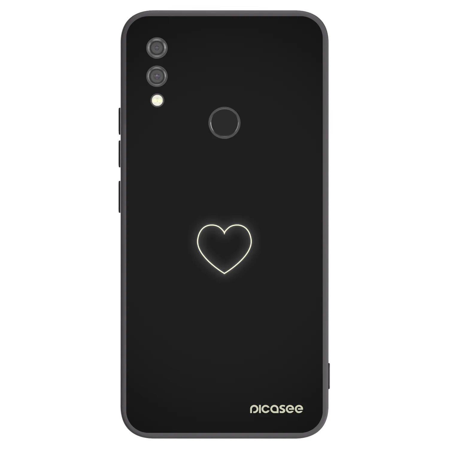 Picasee Xiaomi Redmi Note 7 Hülle - Schwarzes Silikon - Heart