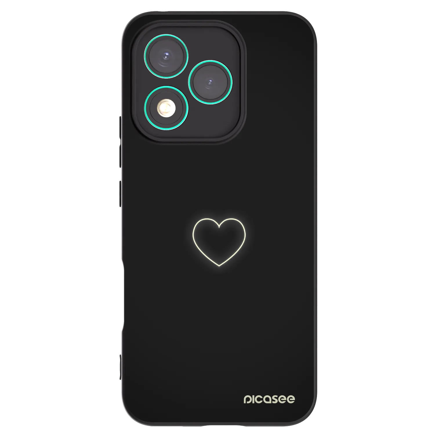 Picasee Honor 400 Lite 5G Hülle - Schwarzes Silikon - Heart