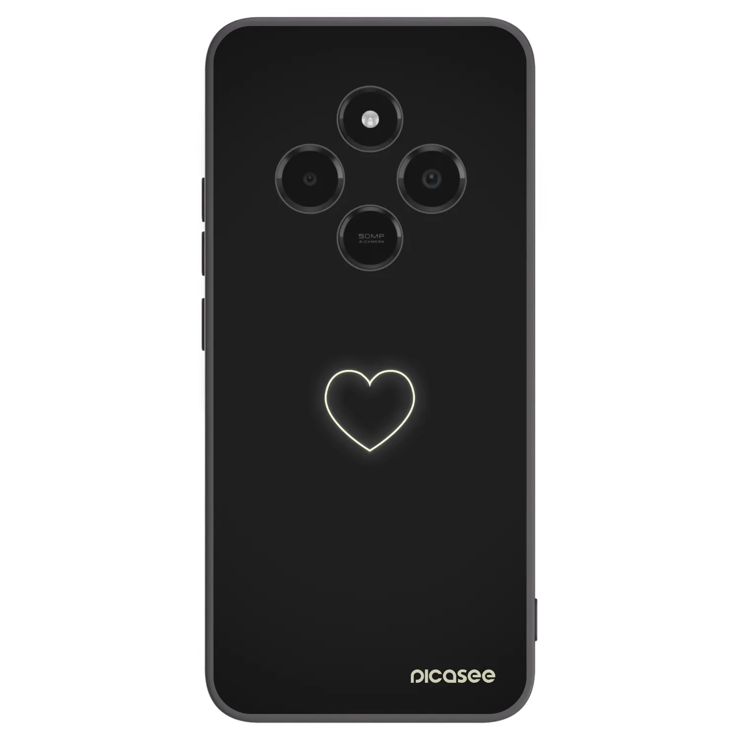 Picasee Xiaomi Poco C75 Hülle - Schwarzes Silikon - Heart