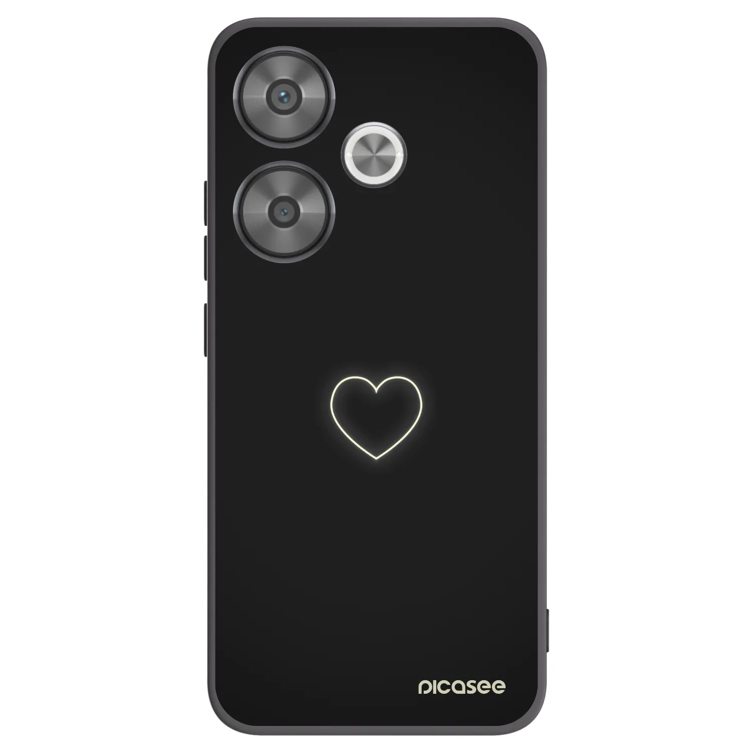 Picasee Xiaomi Poco F6 Hülle - Schwarzes Silikon - Heart