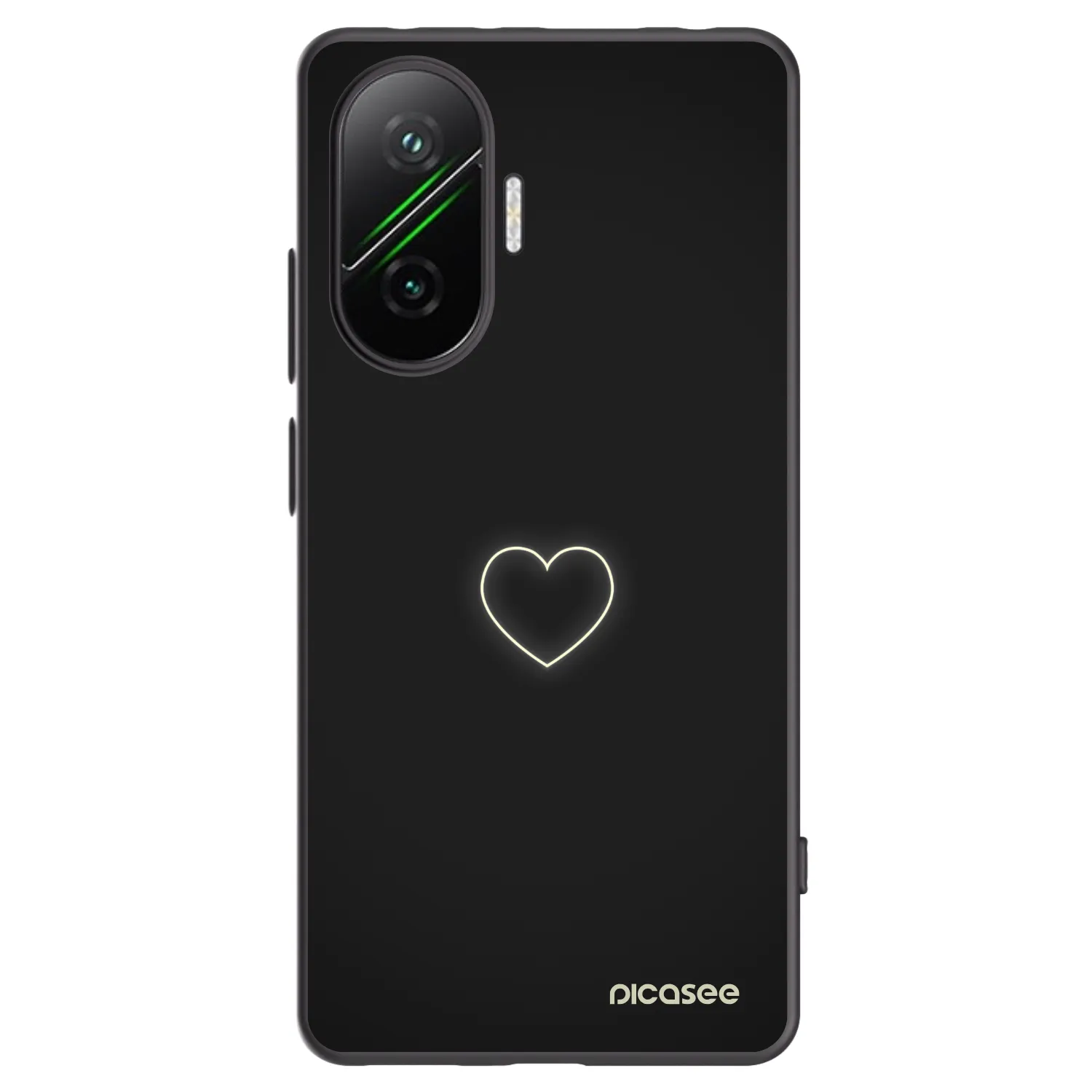 Picasee Xiaomi Poco F7 Pro 5G Hülle - Schwarzes Silikon - Heart