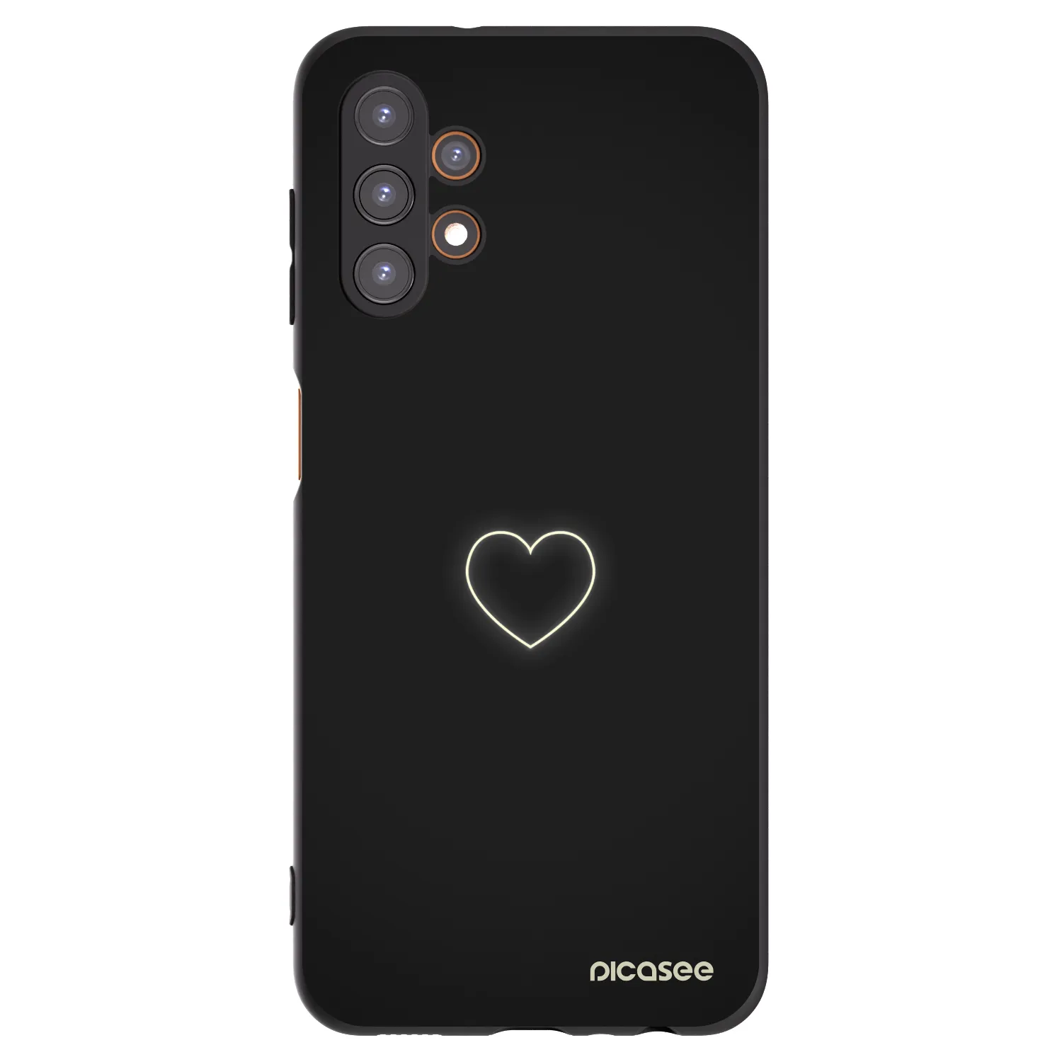Picasee Samsung Galaxy A13 5G Hülle - Schwarzes Silikon - Heart