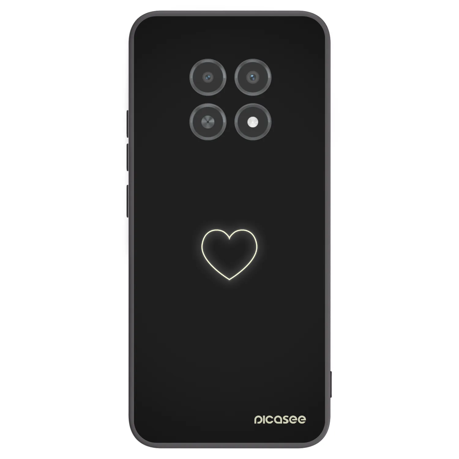 Picasee Realme 12X Hülle - Schwarzes Silikon - Heart