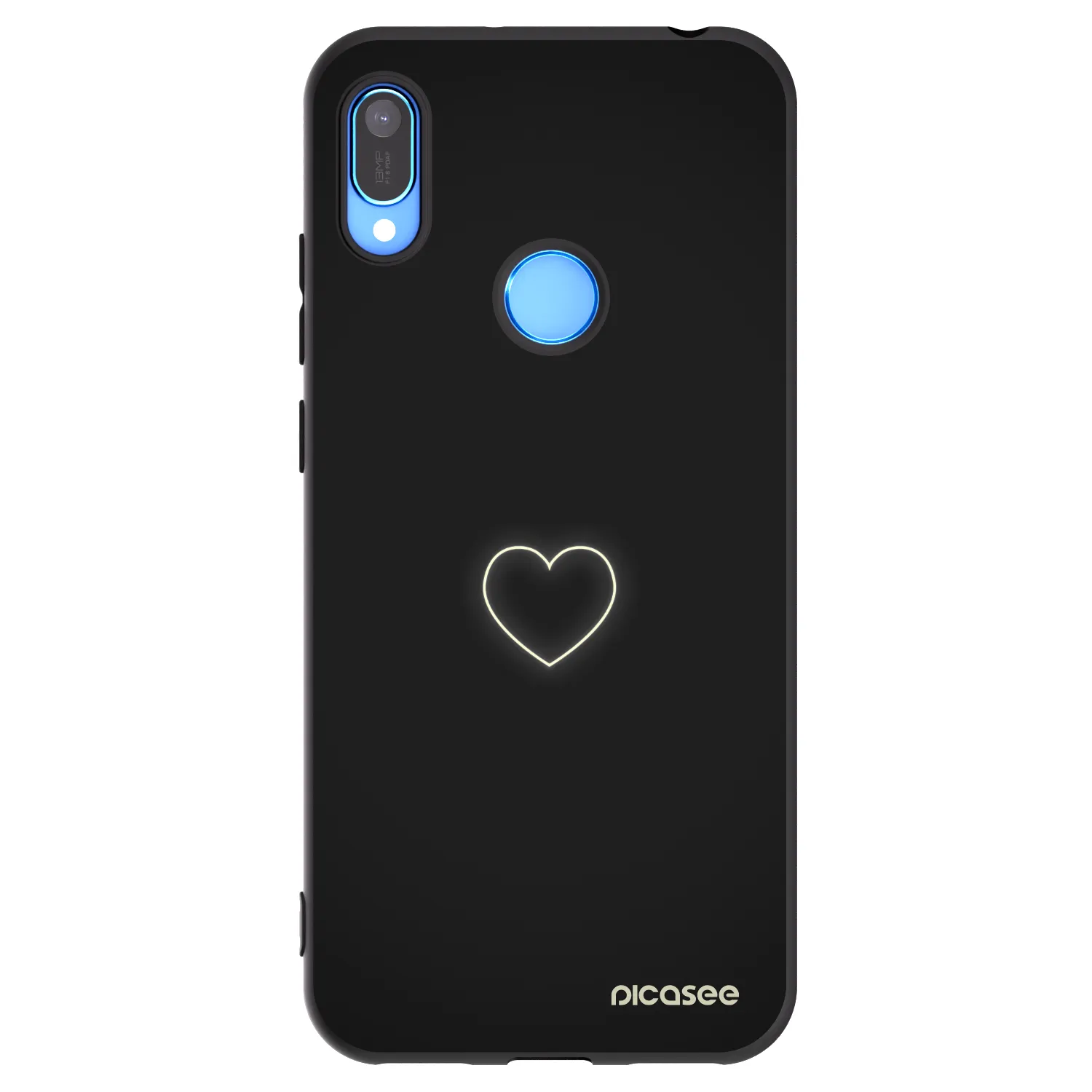 Picasee Huawei Y6 2019 Hülle - Schwarzes Silikon - Heart