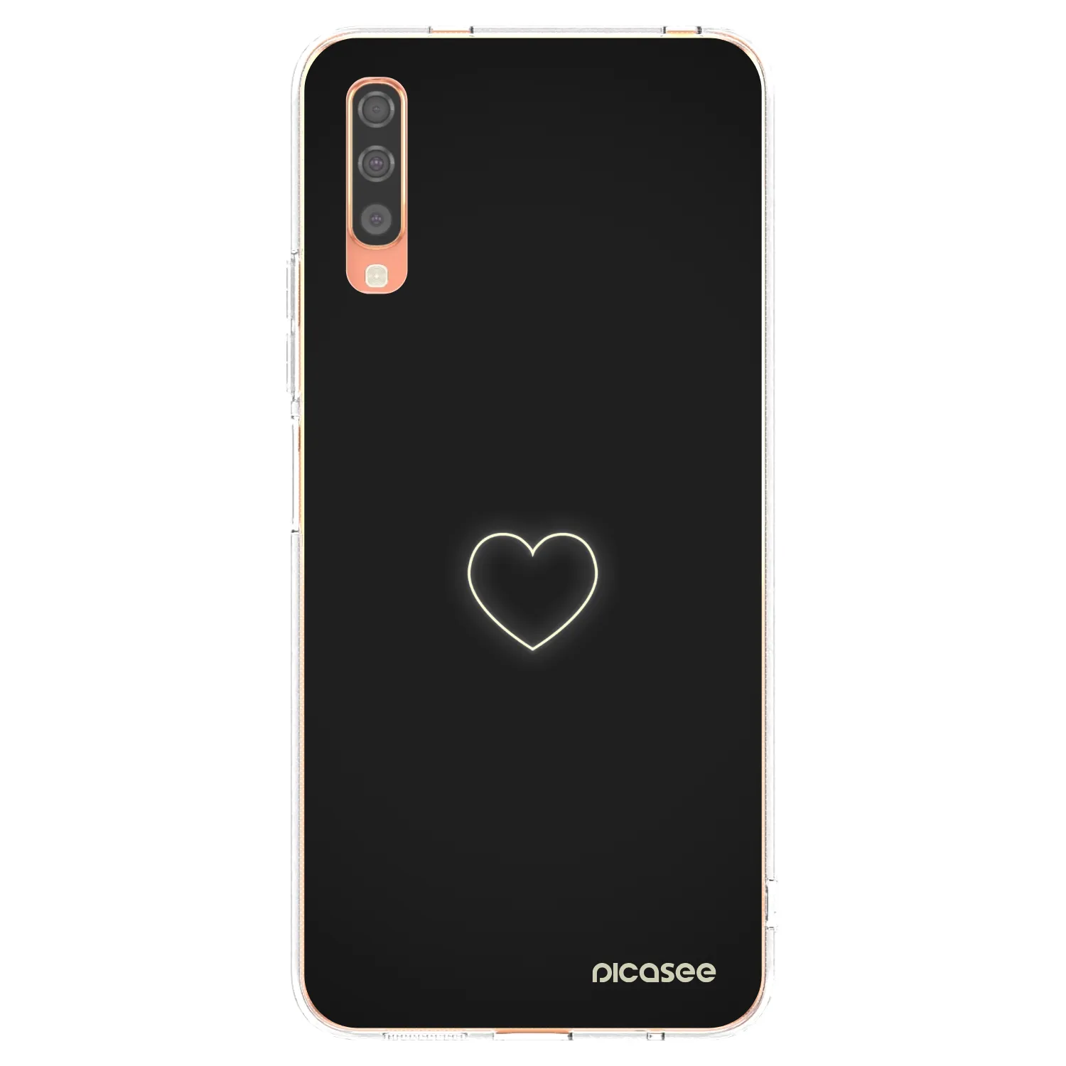 Picasee Samsung Galaxy A70 A705F Hülle - Transparentes Silikon - Heart