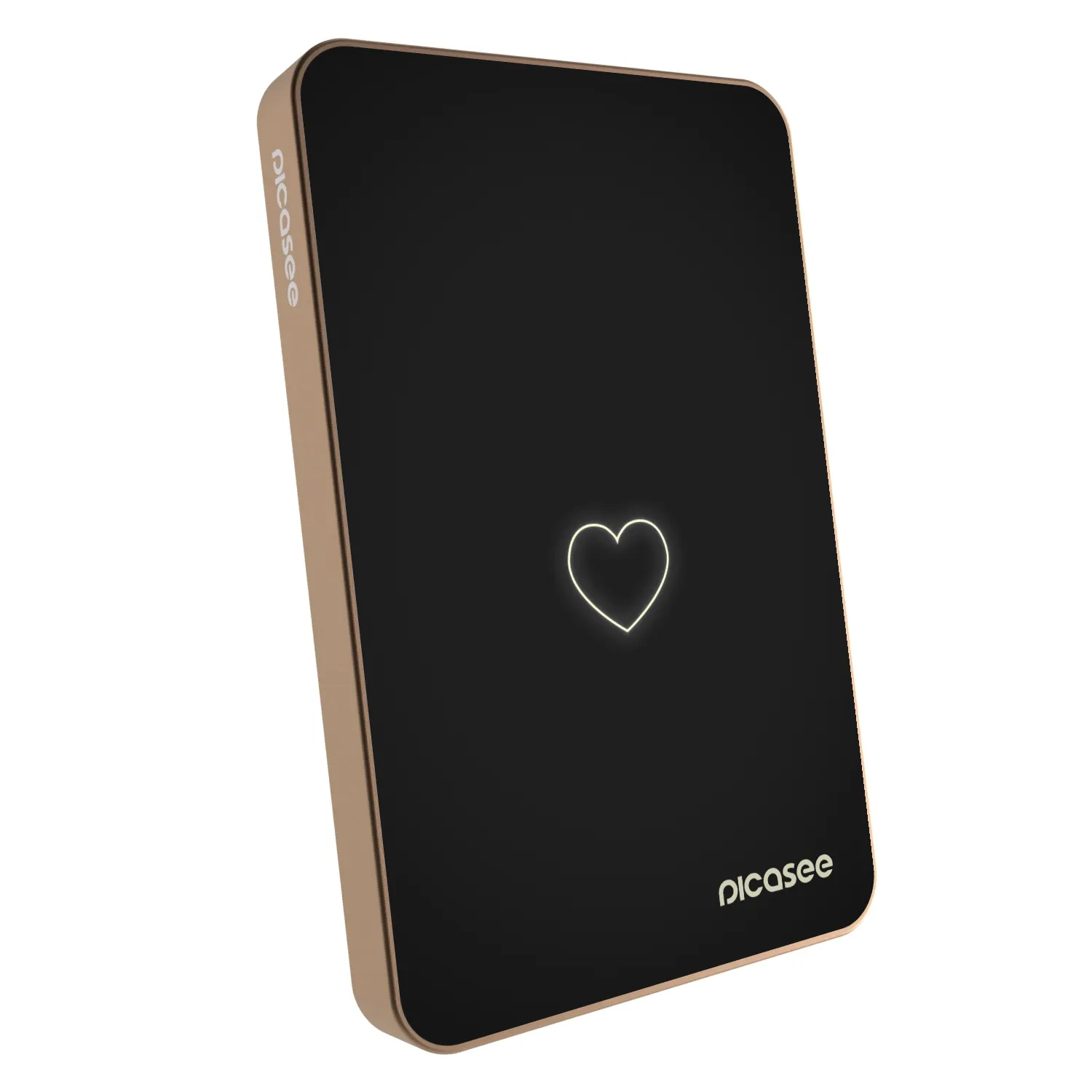 Picasee Powerbank mit MagSafe 5 000 mAh Golden - Heart