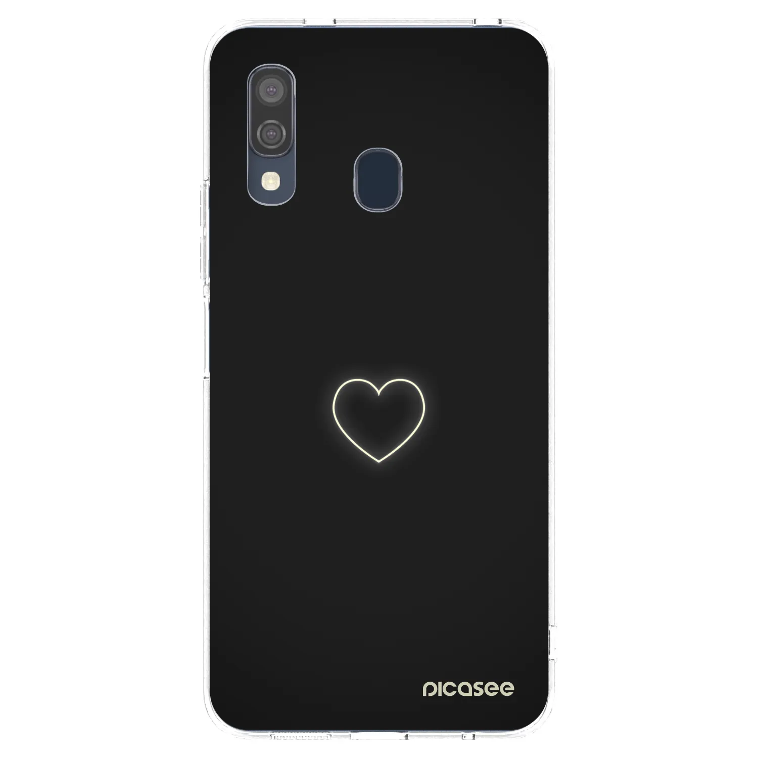 Picasee Samsung Galaxy A40 A405F Hülle - Transparentes Silikon - Heart