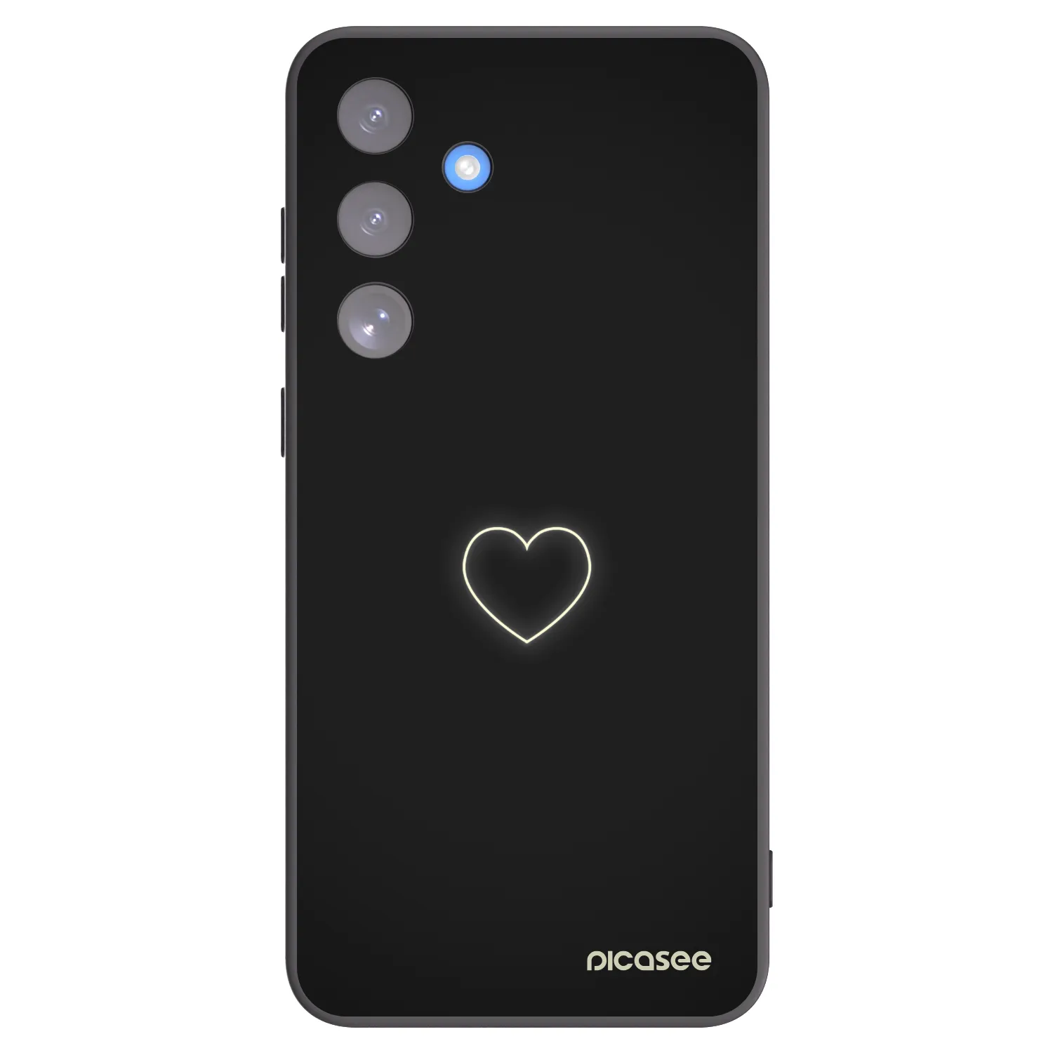 Picasee Samsung Galaxy S25 FE 5G Hülle - Schwarzes Silikon - Heart