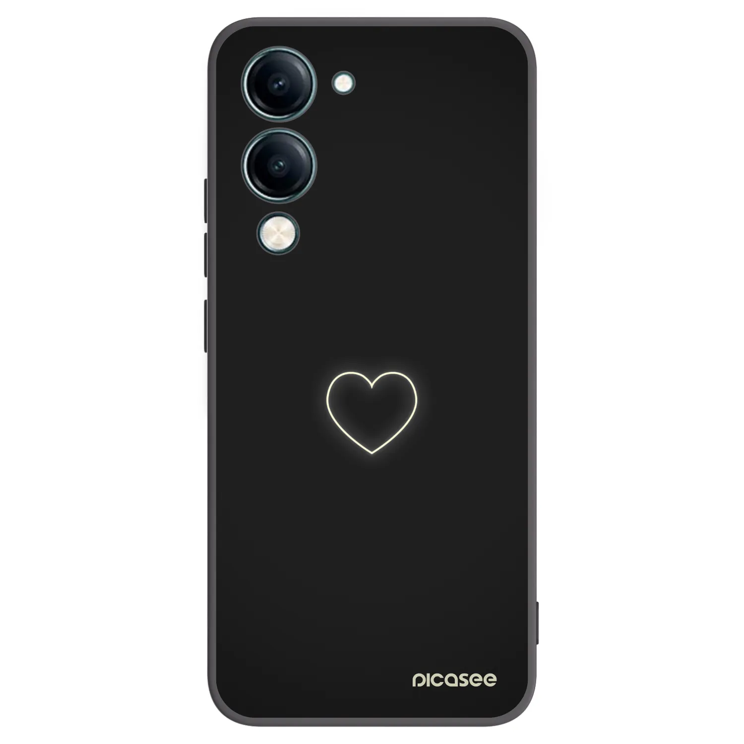 Picasee Vivo Y29s 5G Hülle - Schwarzes Silikon - Heart
