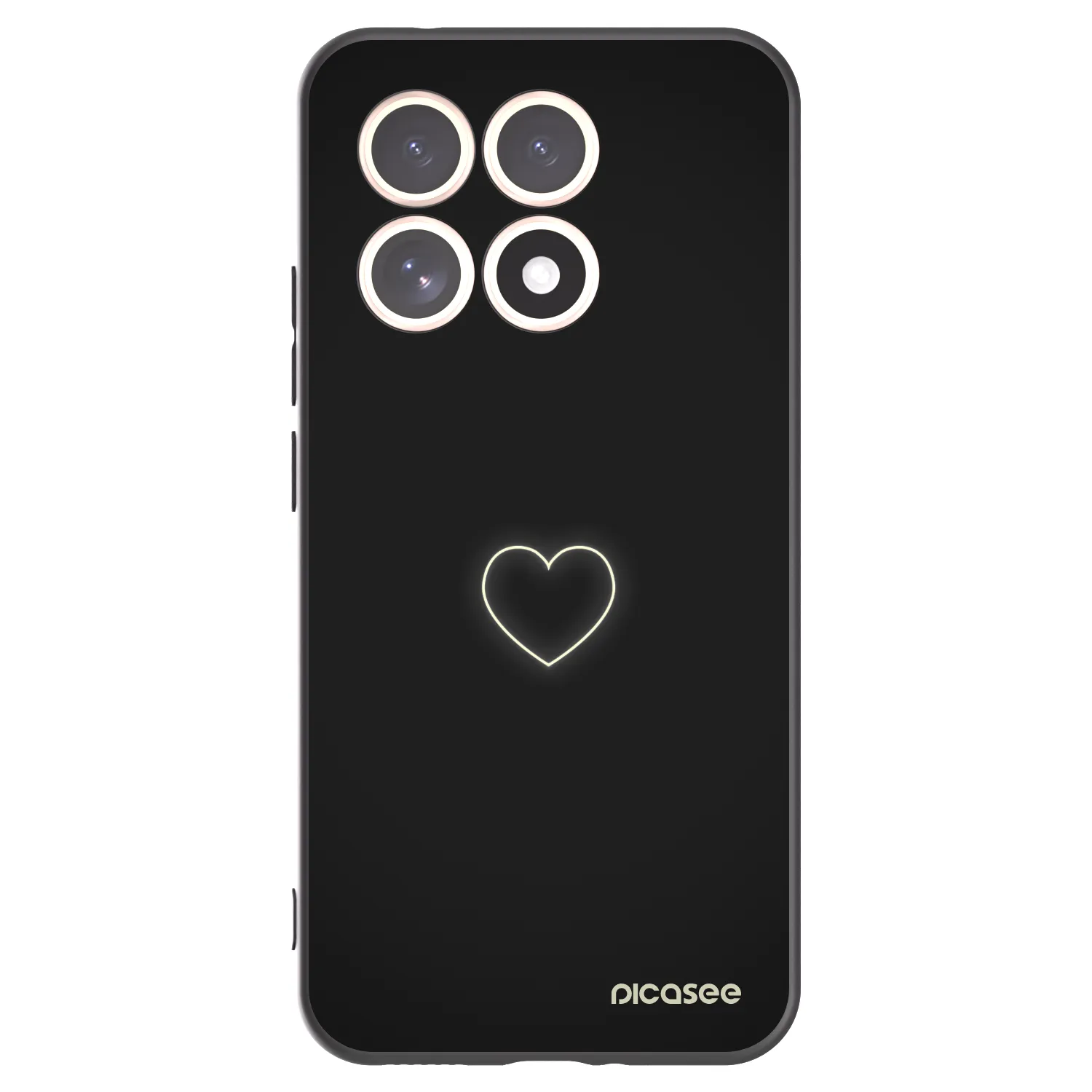 Picasee Xiaomi 15T Hülle - Schwarzes Silikon - Heart