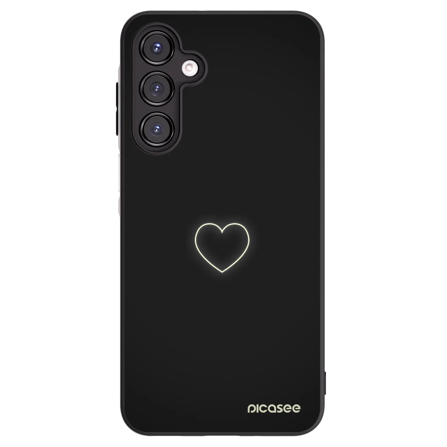 Picasee Samsung Galaxy A16 4G Hülle - Schwarzes Silikon - Heart