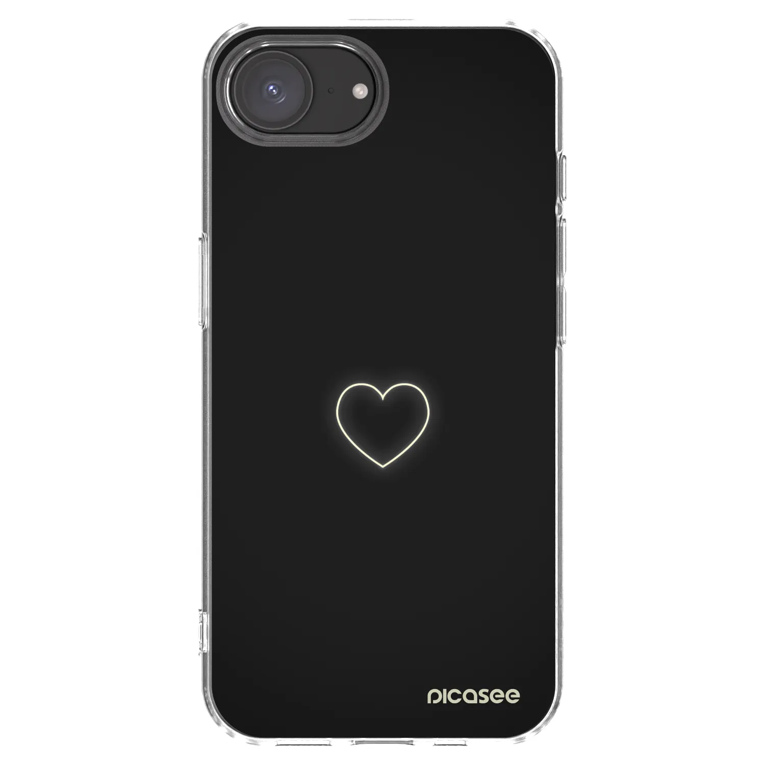 Picasee Apple iPhone 17e Hülle - Transparentes Silikon - Heart