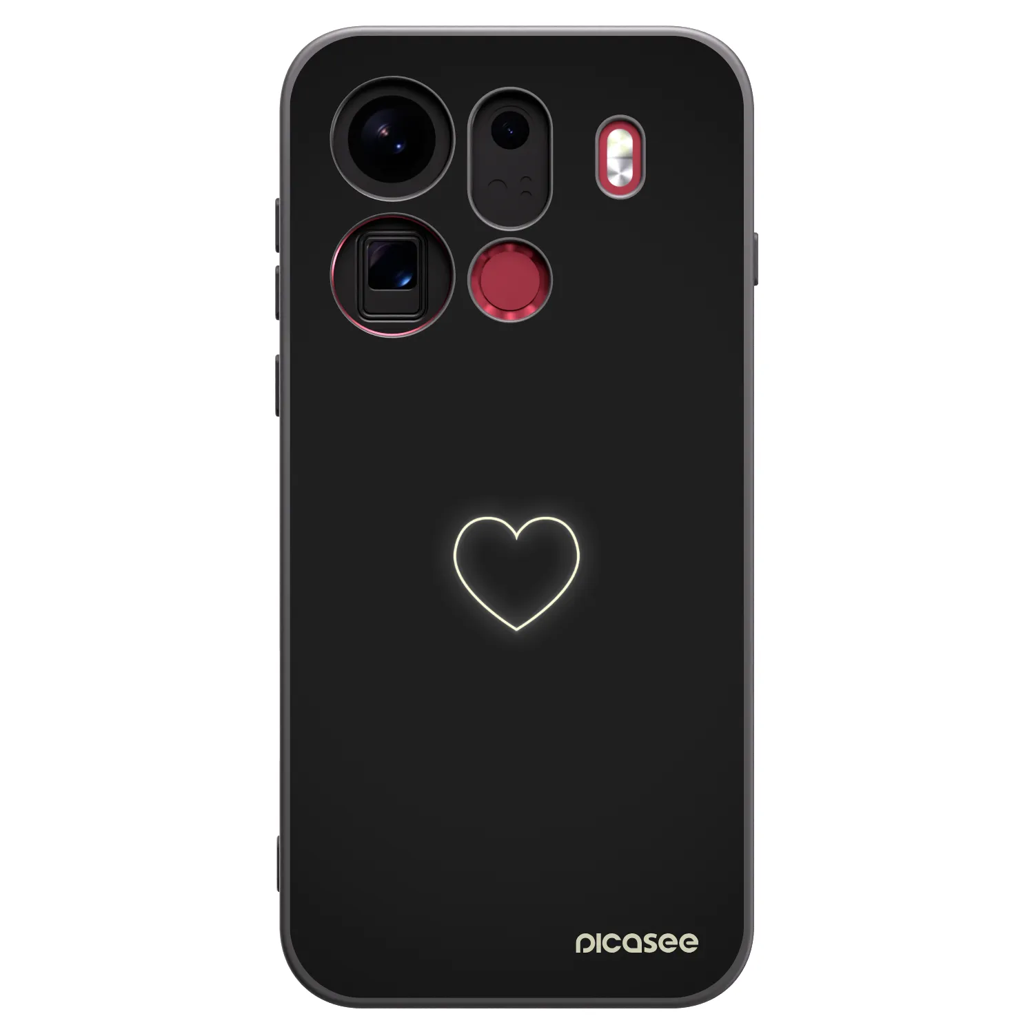 Picasee OPPO Find X9 Pro Hülle - Schwarzes Silikon - Heart