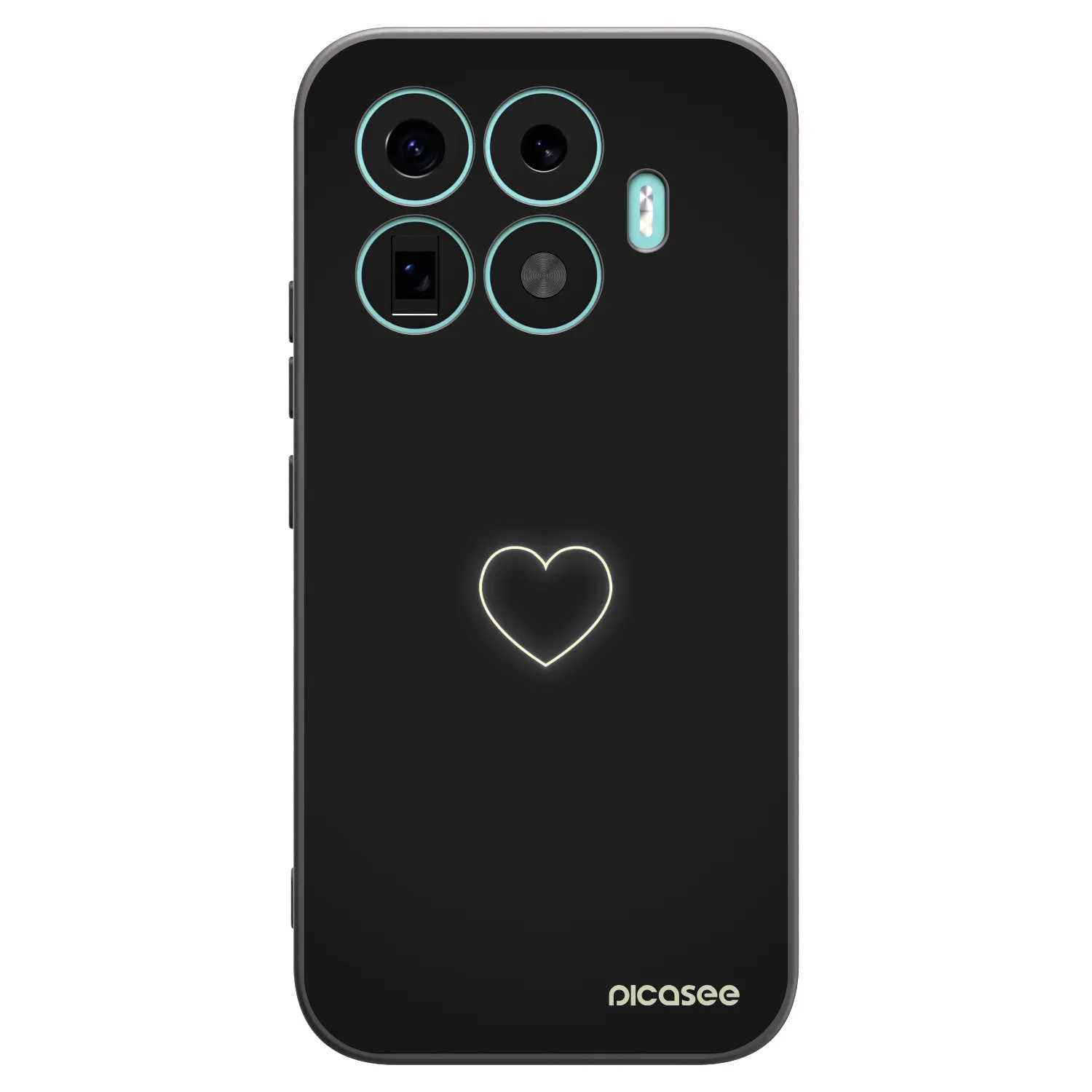 Picasee Xiaomi 17T Hülle - Schwarzes Silikon - Heart