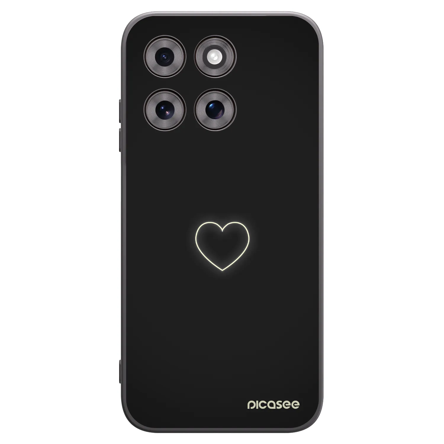 Picasee Motorola Moto G77 Hülle - Schwarzes Silikon - Heart