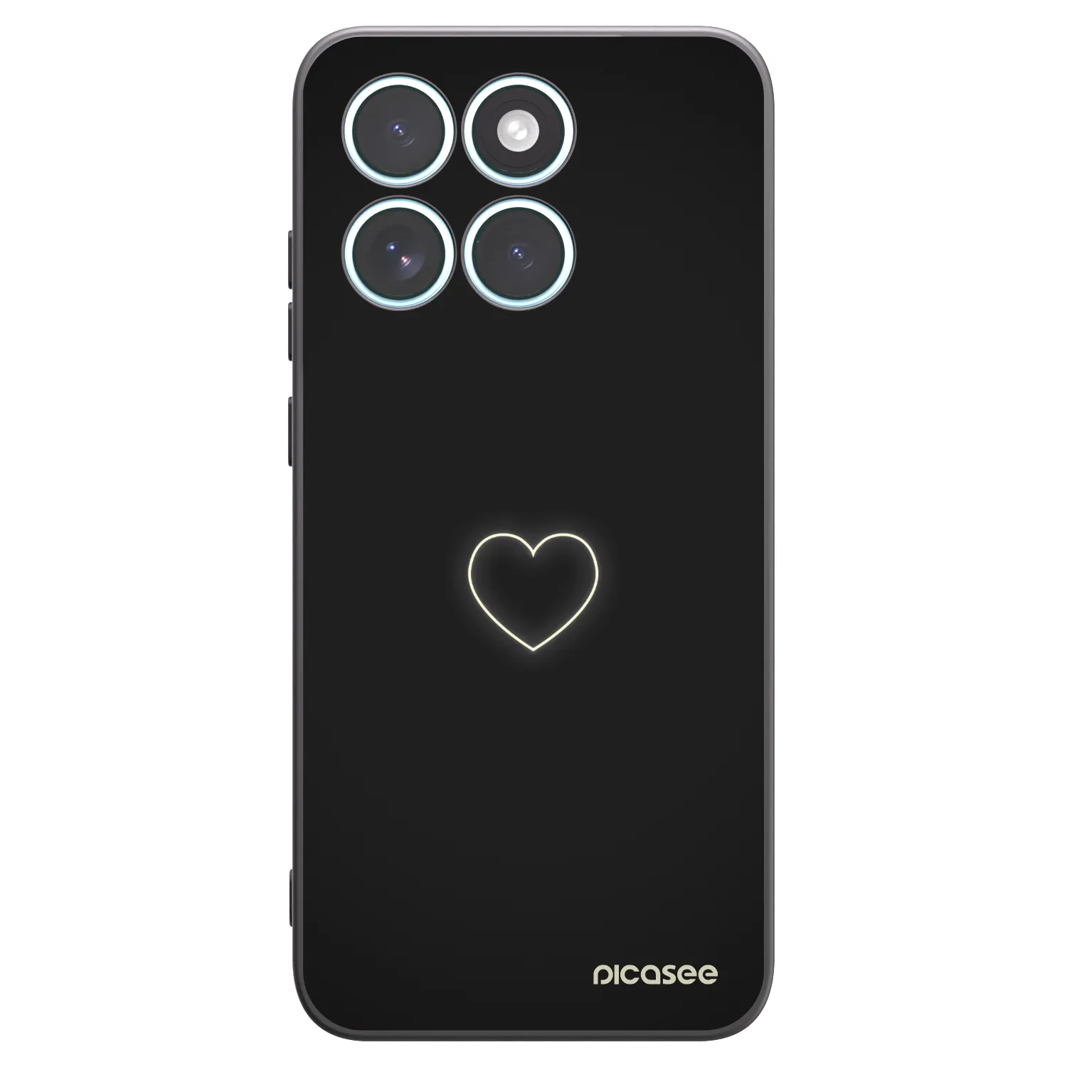Picasee Motorola Edge 70 Fusion Hülle - Schwarzes Silikon - Heart