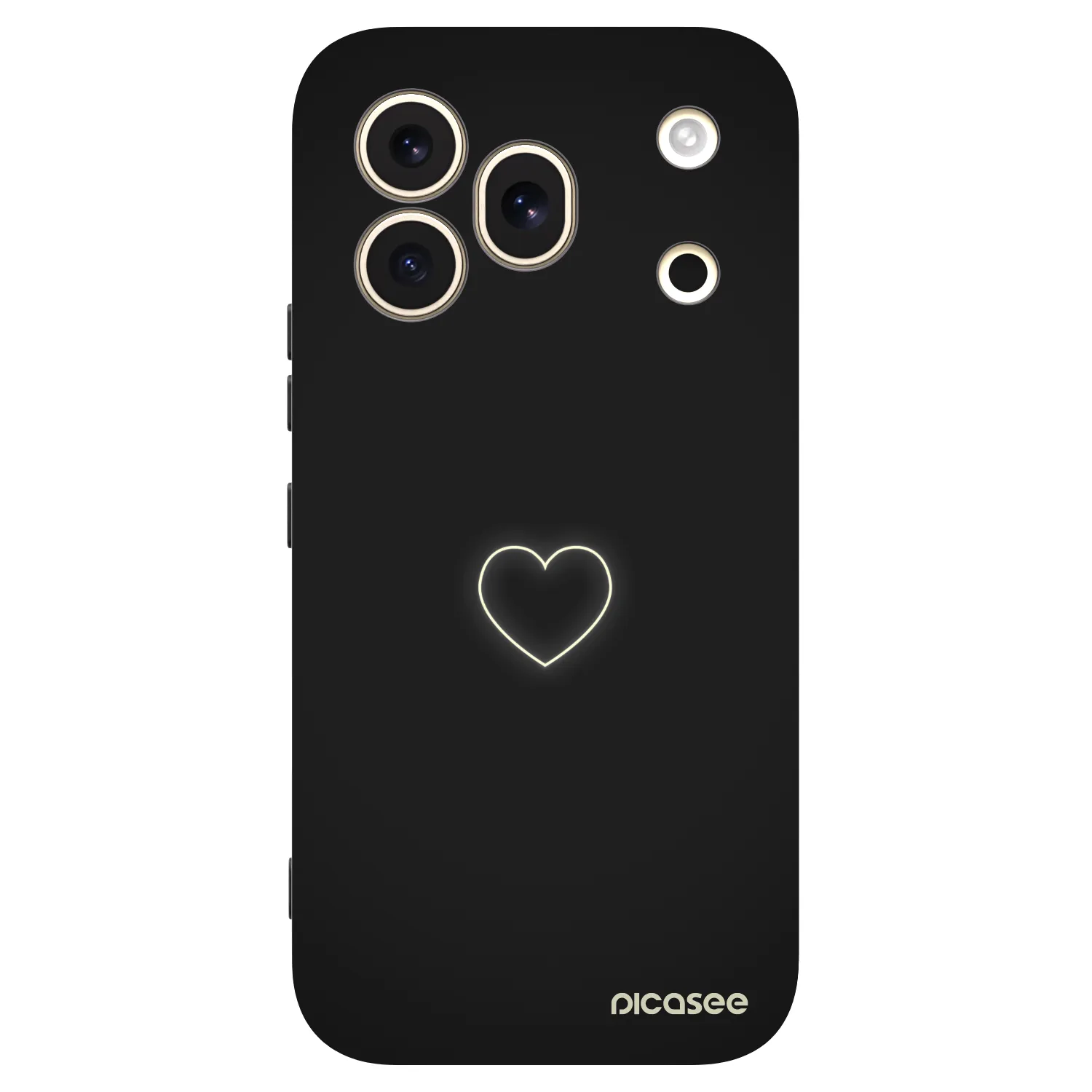 Picasee Honor 600 Pro Hülle - Schwarzes Silikon - Heart