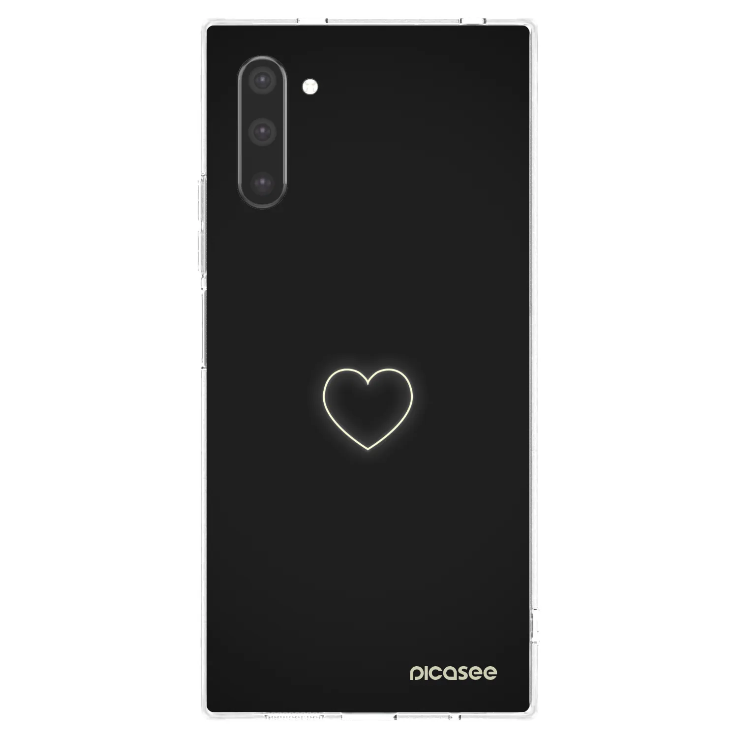 Picasee Samsung Galaxy Note 10 N970F Hülle - Transparentes Silikon - Heart