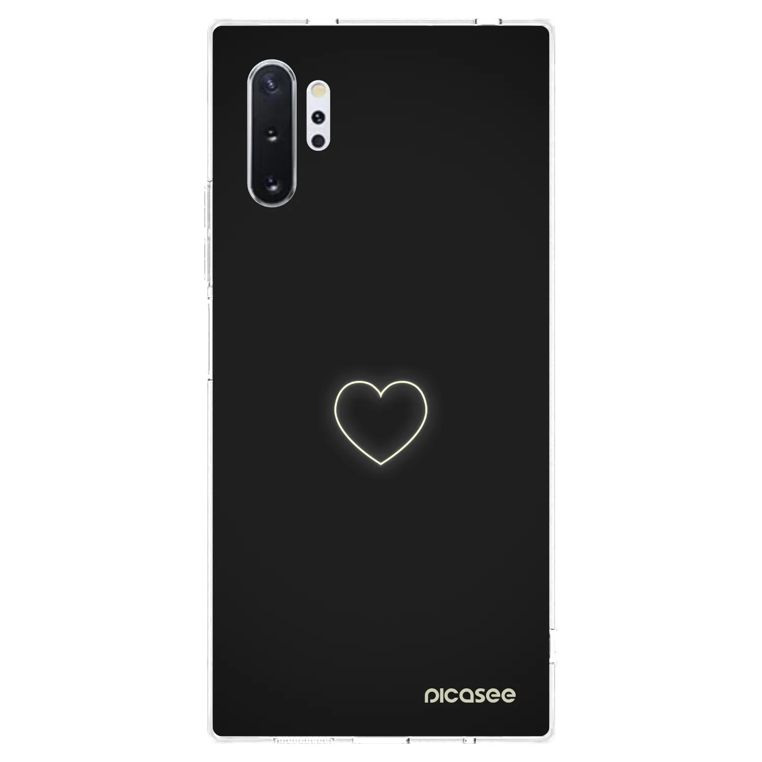 Picasee Samsung Galaxy Note 10+ N975F Hülle - Transparentes Silikon - Heart