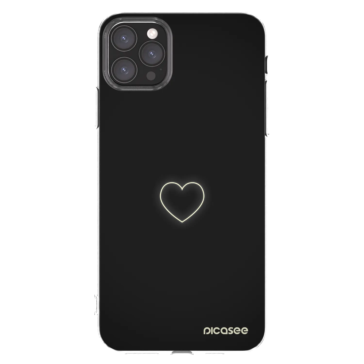 Picasee Apple iPhone 11 Pro Max Hülle - Transparentes Silikon - Heart