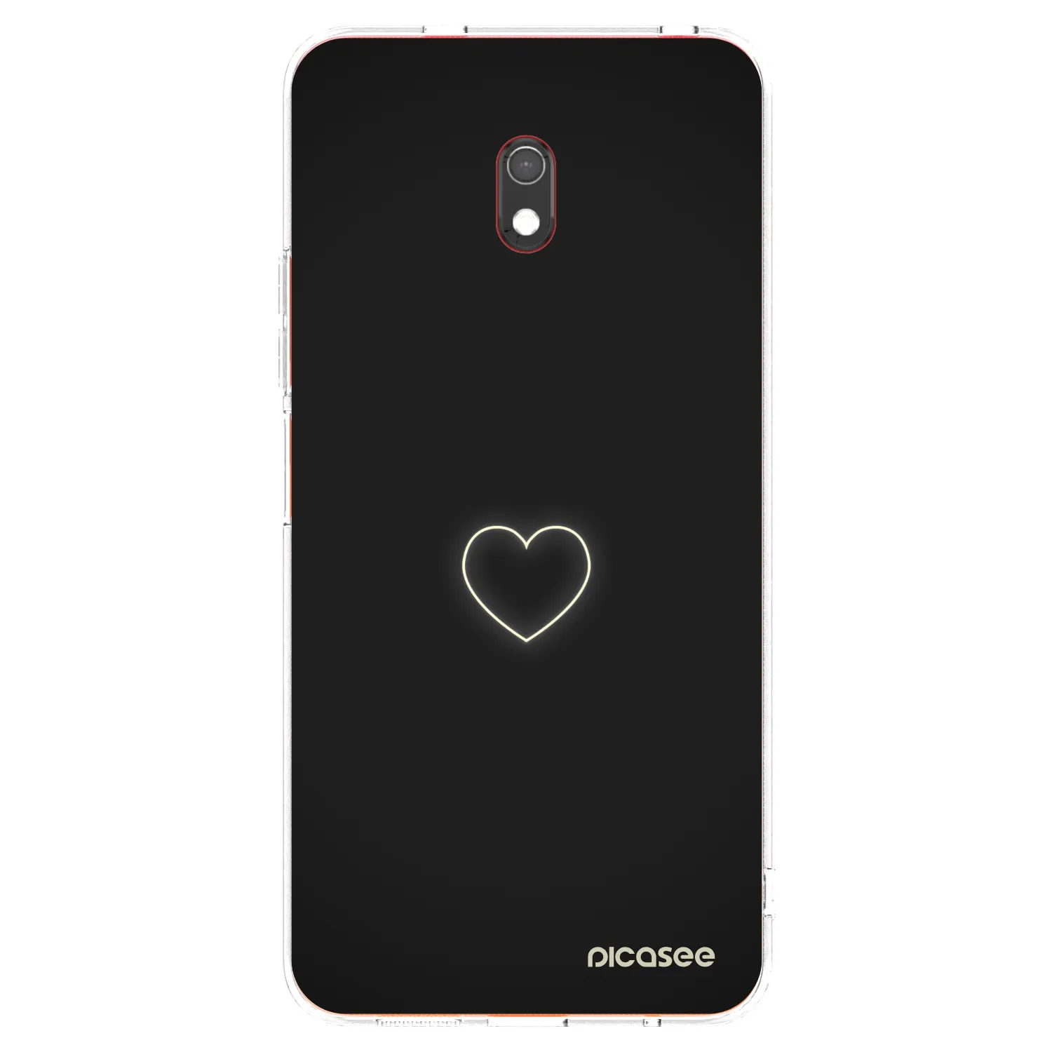 Picasee Xiaomi Redmi 8A Hülle - Transparentes Silikon - Heart