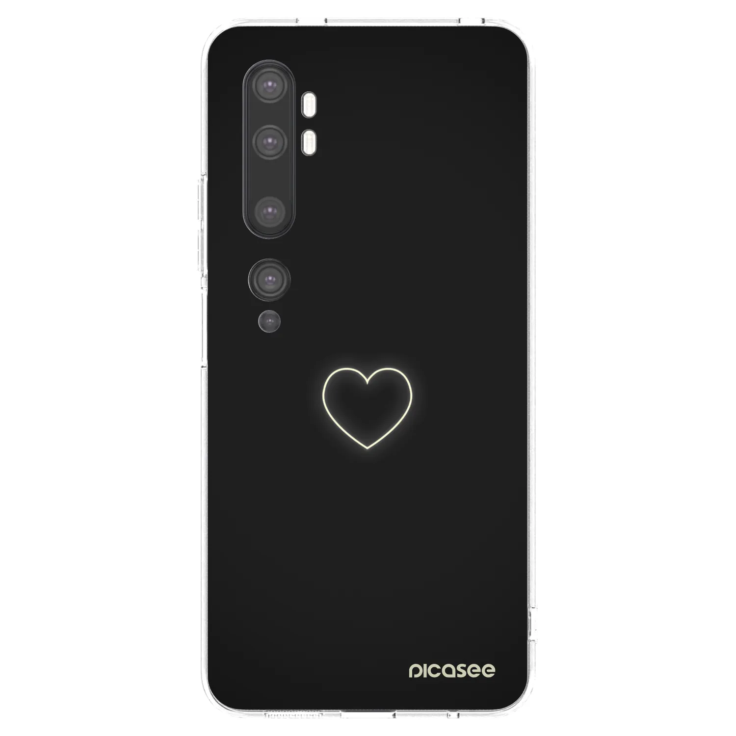 Picasee Xiaomi Mi Note 10 (Pro) Hülle - Transparentes Silikon - Heart