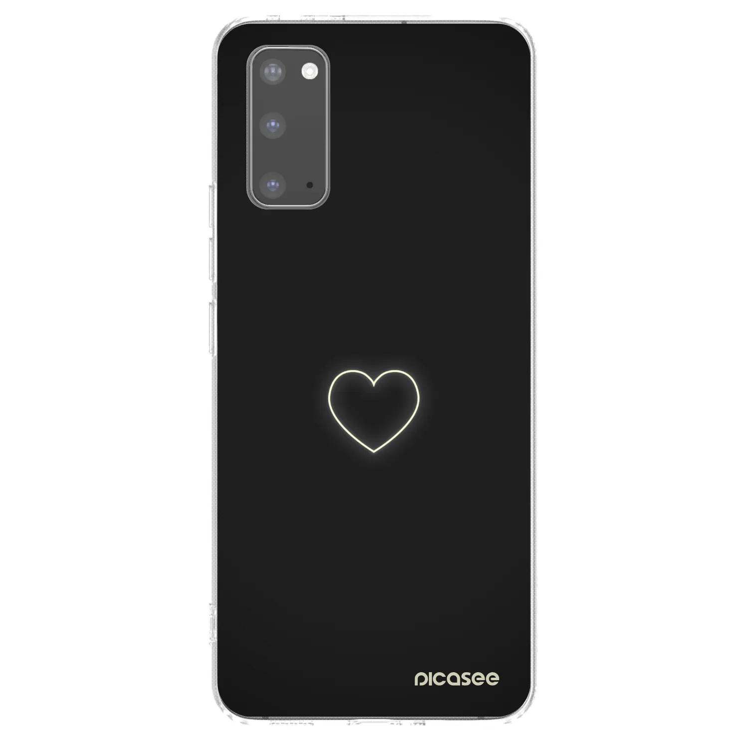 Picasee Samsung Galaxy S20 G980F Hülle - Transparentes Silikon - Heart