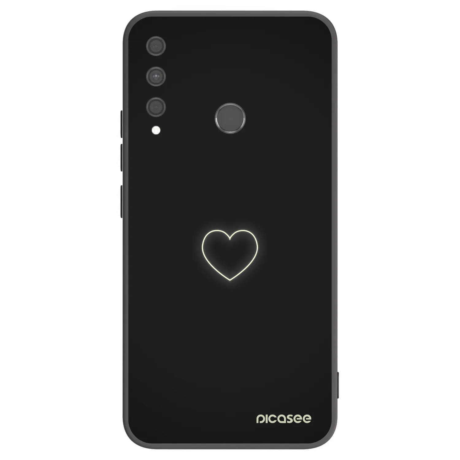 Picasee Huawei P40 Lite E Hülle - Schwarzes Silikon - Heart