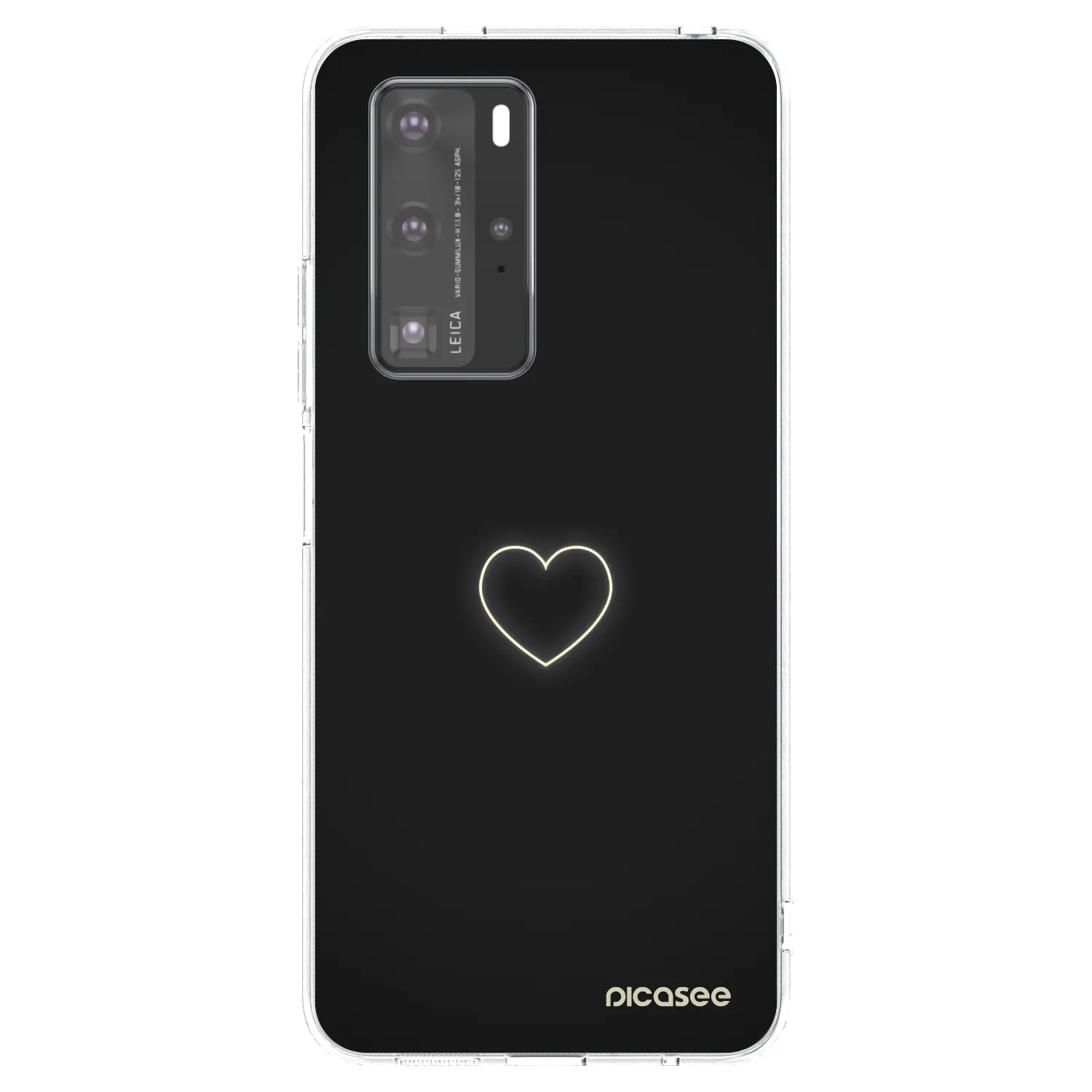 Picasee Huawei P40 Pro Hülle - Transparentes Silikon - Heart