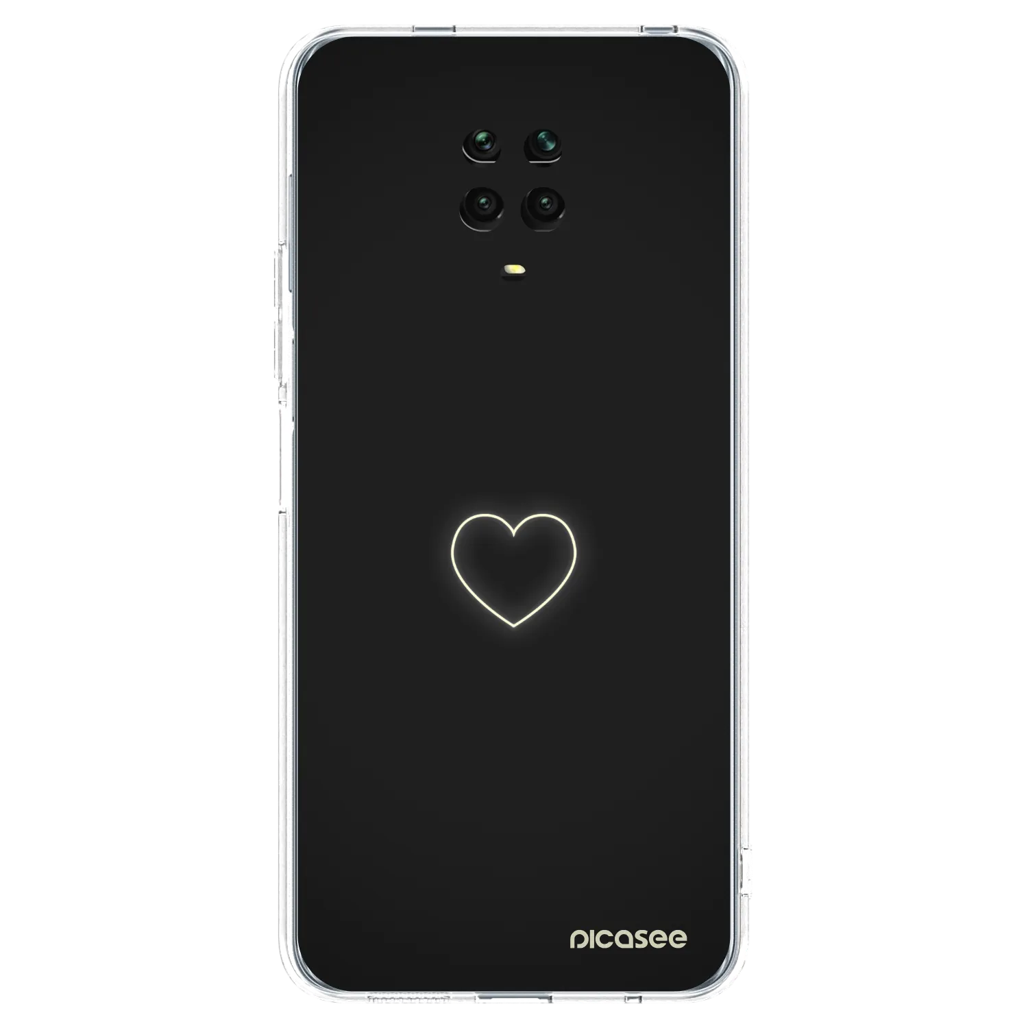 Picasee Xiaomi Redmi Note 9 Pro Hülle - Transparentes Silikon - Heart