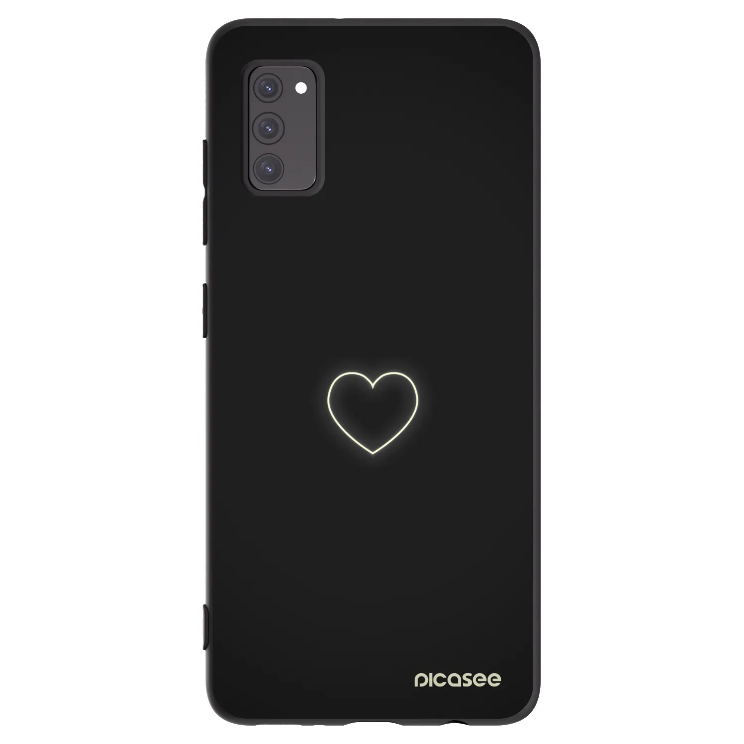 Picasee Samsung Galaxy A41 A415F Hülle - Schwarzes Silikon - Heart