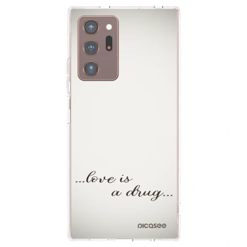 Picasee Samsung Galaxy Note 20 Ultra Hülle - Transparentes Silikon - Love is a drug