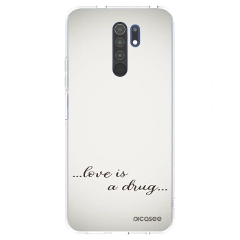 Picasee Xiaomi Redmi 9 Hülle - Transparentes Silikon - Love is a drug