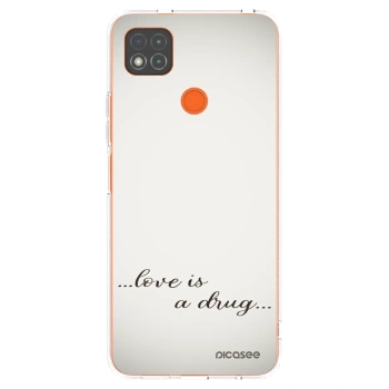 Picasee Xiaomi Redmi 9C Hülle - Transparentes Silikon - Love is a drug