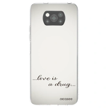 Picasee Xiaomi Poco X3 Hülle - Schwarzes Silikon - Love is a drug