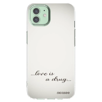 Picasee Apple iPhone 12 Pro Hülle - Transparentes Silikon - Love is a drug