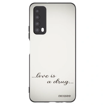 Picasee Huawei P Smart 2021 Hülle - Schwarzes Silikon - Love is a drug