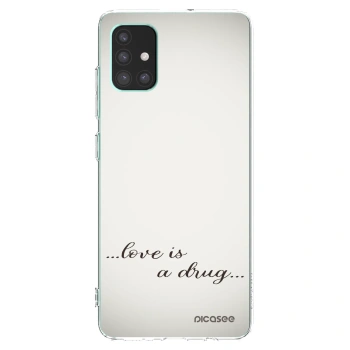 Picasee Samsung Galaxy M51 M515F Hülle - Transparentes Silikon - Love is a drug